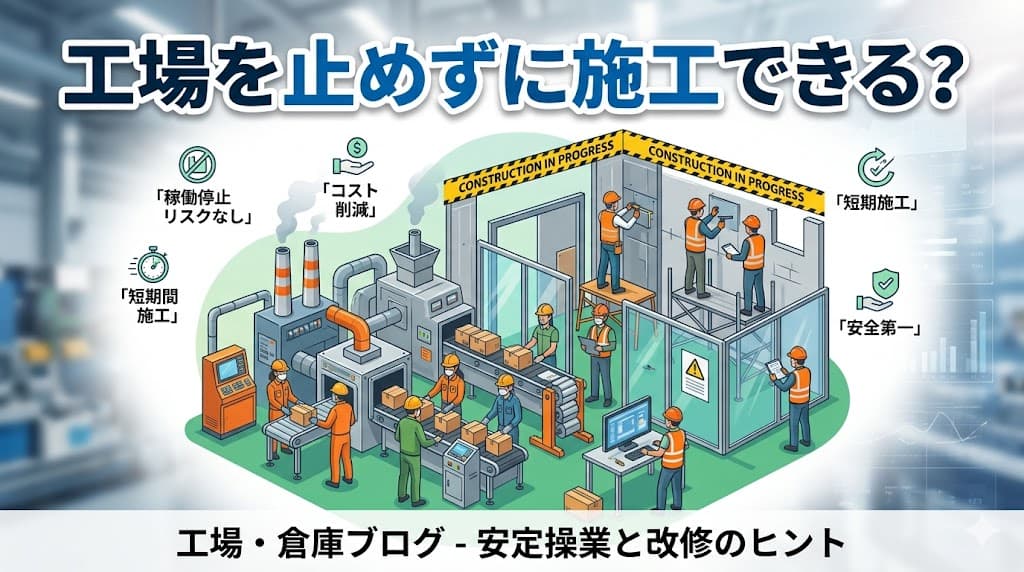 工場を止めずに施工できる?
