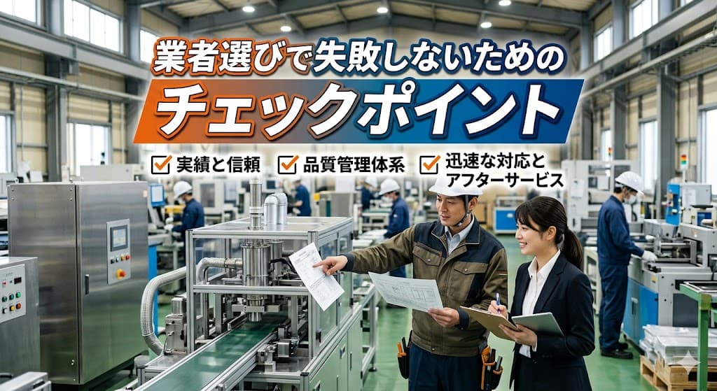 業者選びで失敗しないためのチェックポイント